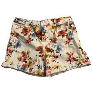 Gloria Vanderbilt Floral Jean Shorts Size 16